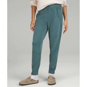 Lululemon Brushed Softstreme Ribbed High-rise Jogger Pants Green Jasper Size 8